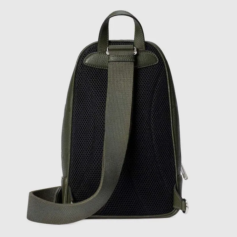 Gucci 766937 Jumbo GG Crossbody Bag Dark green