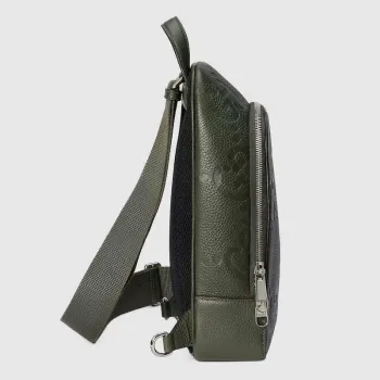 Gucci 766937 Jumbo GG Crossbody Bag Dark green