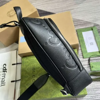 Gucci 766937 Jumbo GG Crossbody Bag Black