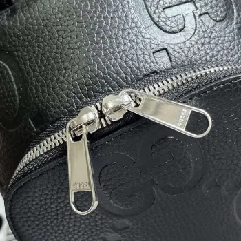 Gucci 766937 Jumbo GG Crossbody Bag Black