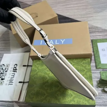 Gucci 764191 Gucci Horsebit Slim Small Shoulder Bag White