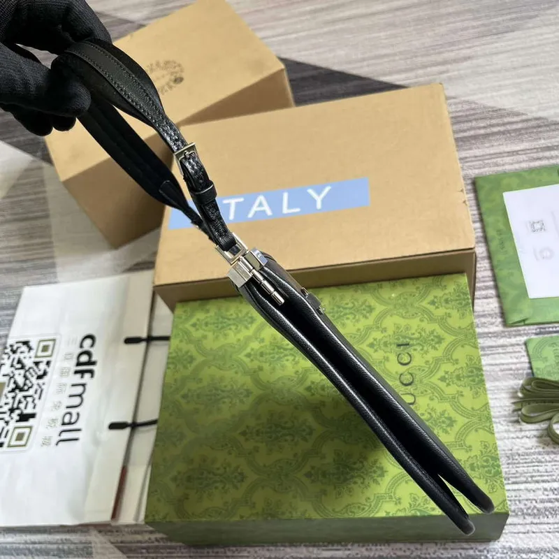 Gucci 764191 Gucci Horsebit Slim Small Shoulder Bag Black