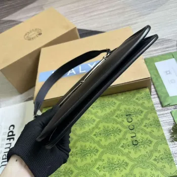 Gucci 764191 Gucci Horsebit Slim Small Shoulder Bag Black