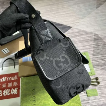 Gucci 756726 Jumbo GG Baby Changing Bag Black