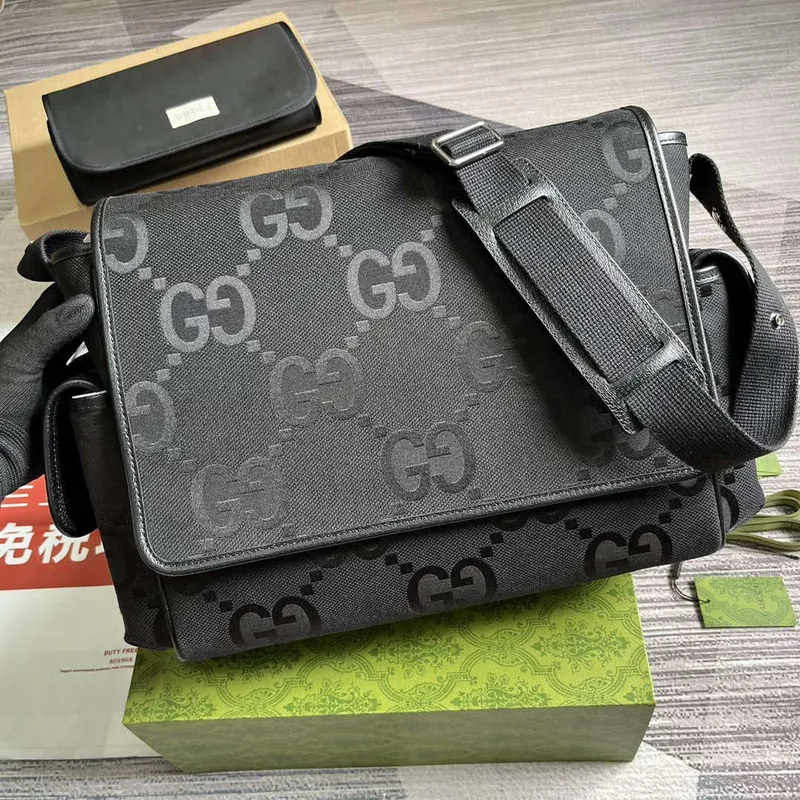 Gucci 756726 Jumbo GG Baby Changing Bag Black