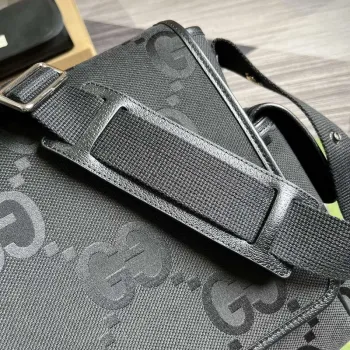 Gucci 756726 Jumbo GG Baby Changing Bag Black