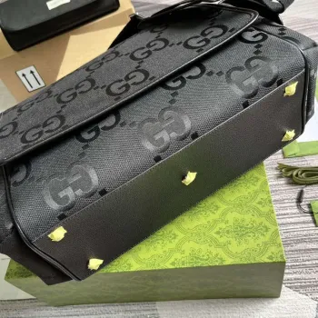 Gucci 756726 Jumbo GG Baby Changing Bag Black