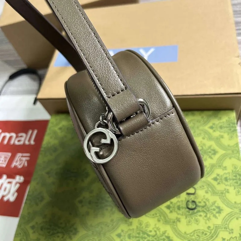 Gucci 760175 Blondie Mini Shoulder Bag Brown