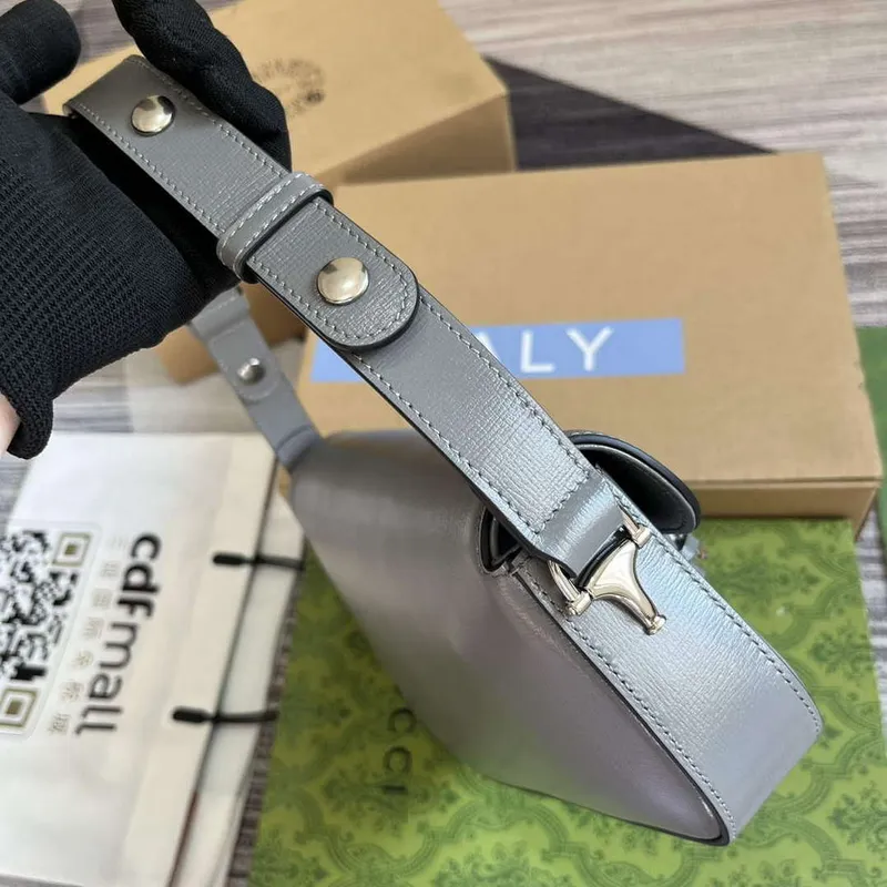 Gucci 764155 Gucci Horsebit 1955 Shoulder Bag Grey