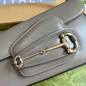 Gucci 764155 Gucci Horsebit 1955 Shoulder Bag Grey