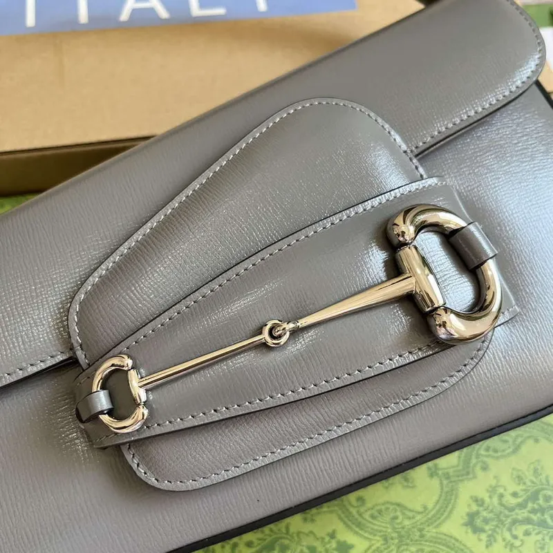 Gucci 764155 Gucci Horsebit 1955 Shoulder Bag Grey