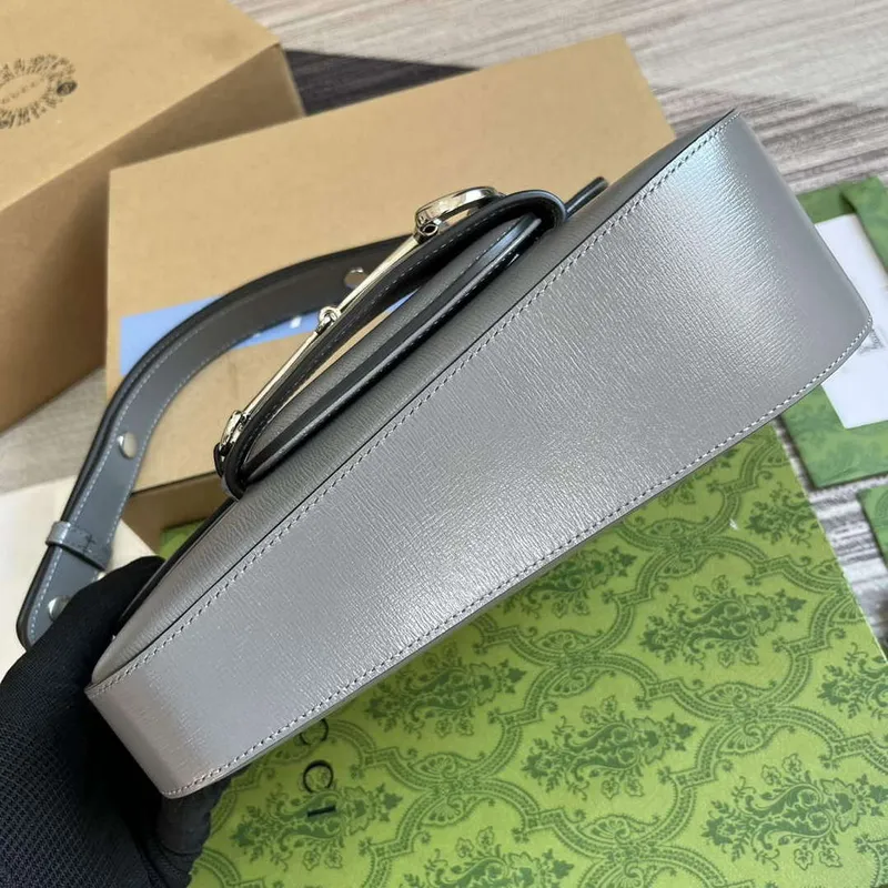 Gucci 764155 Gucci Horsebit 1955 Shoulder Bag Grey