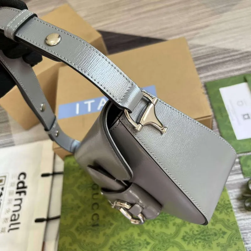 Gucci 764155 Gucci Horsebit 1955 Shoulder Bag Grey