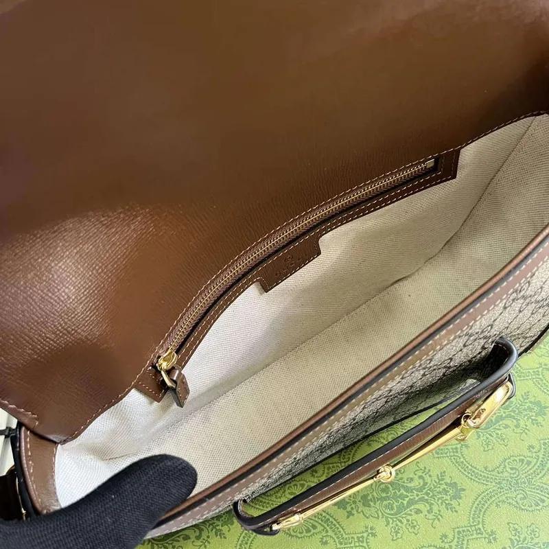 Gucci 764155 Gucci Horsebit 1955 Small Shoulder Bag Brown