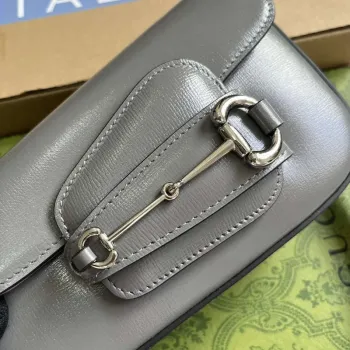 Gucci 774209 Gucci Horsebit 1955 Mini Shoulder Bag Grey