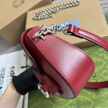 Gucci 774209 Gucci Horsebit 1955 Mini Shoulder Bag Red