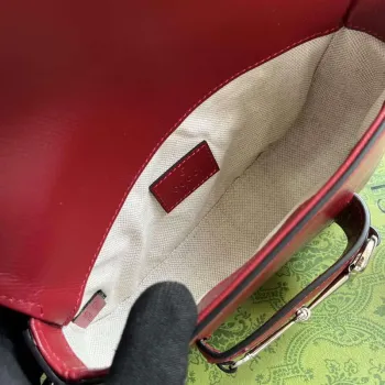 Gucci 774209 Gucci Horsebit 1955 Mini Shoulder Bag Red