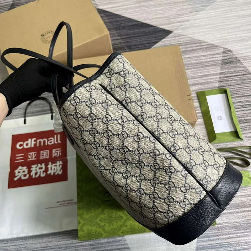 Gucci 739730 Ophidia Medium Tote Bag Dark Blue canvas