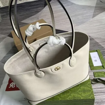Gucci 739730 Ophidia Medium Tote Bag White leather