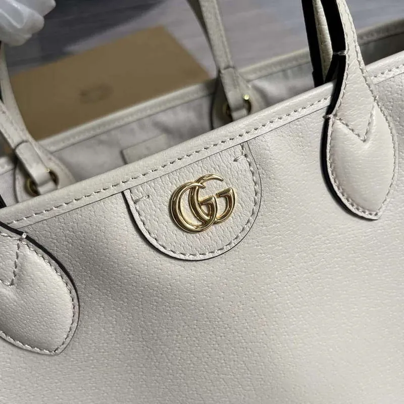 Gucci 739730 Ophidia Medium Tote Bag White leather
