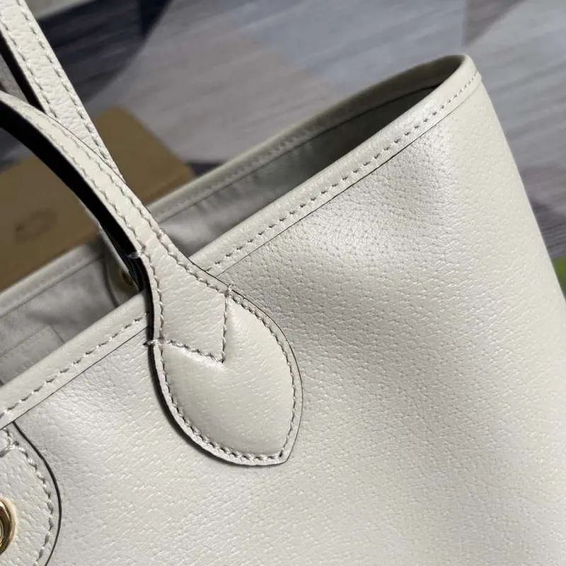 Gucci 739730 Ophidia Medium Tote Bag White leather