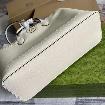 Gucci 739730 Ophidia Medium Tote Bag White leather