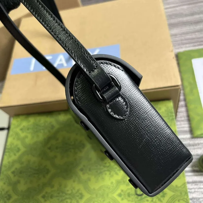 Gucci 699296 Gucci Horsebit 1955 Mini Bag Black Leather