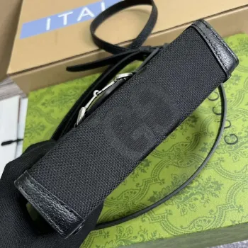 Gucci 699296 Gucci Horsebit 1955 Jumbo GG Mini Bag Black big G