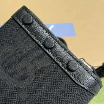 Gucci 699296 Gucci Horsebit 1955 Jumbo GG Mini Bag Black big G