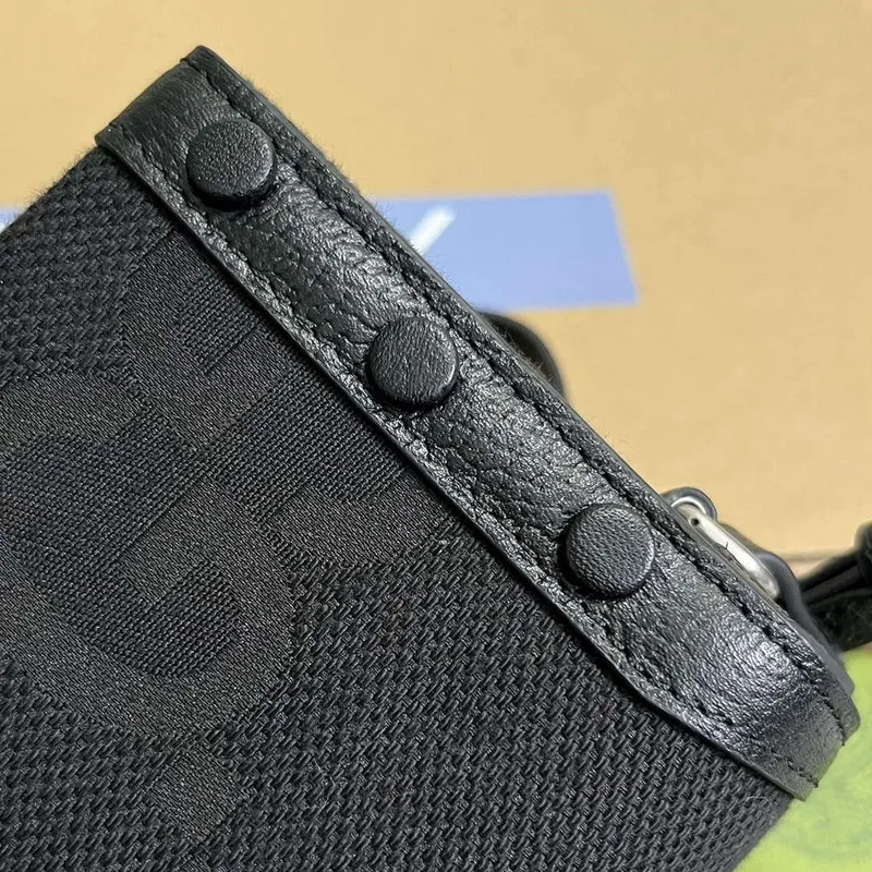 Gucci 699296 Gucci Horsebit 1955 Jumbo GG Mini Bag Black big G