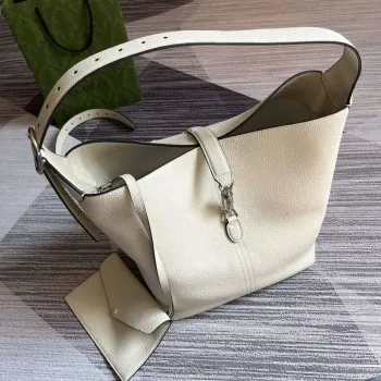Gucci 763103 Jackie 1961 Small Shoulder Bag White
