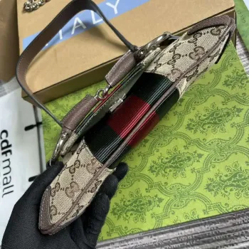 Gucci 764339 Gucci Horsebit Chain Small Shoulder Bag Brown