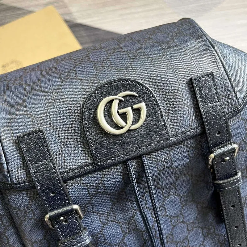 Gucci 598140 Ophidia GG Medium Backpack Blue and black