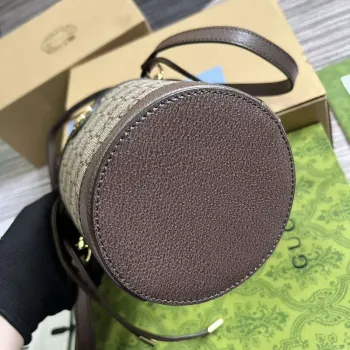 Gucci 760199 Ophidia Mini Bucket Bag Brown