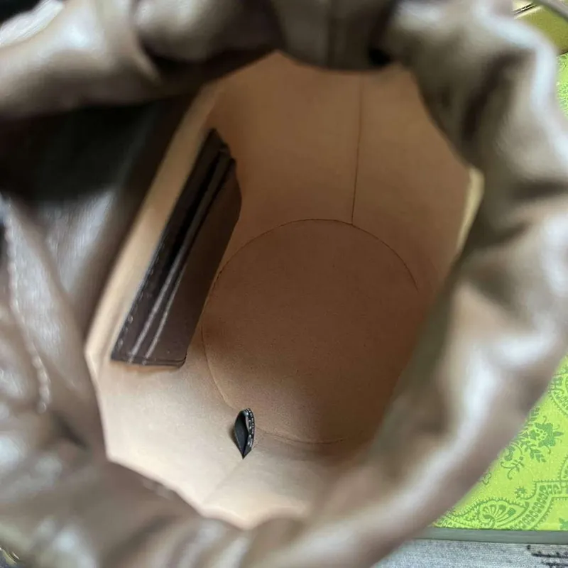 Gucci 760199 Ophidia Mini Bucket Bag Brown