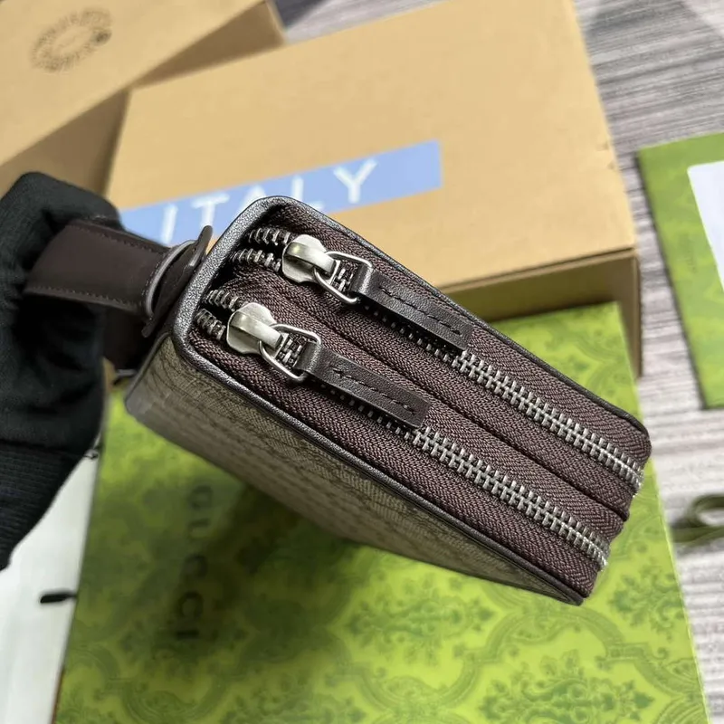 Gucci 336298 GG Travel Document Package Brown