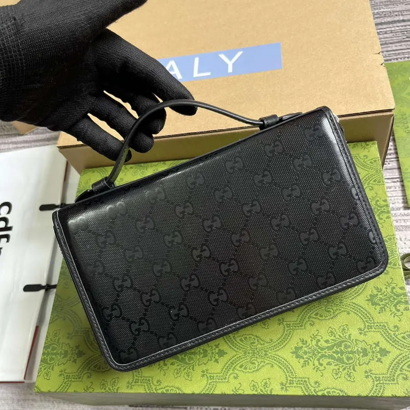 Gucci 336298 Travel Document Package Black