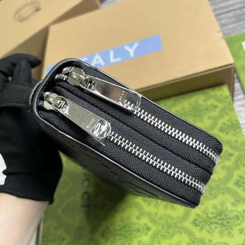 Gucci 751760 Jumbo GG Travel Document Case Black