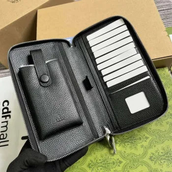 Gucci 751760 Jumbo GG Travel Document Case Black