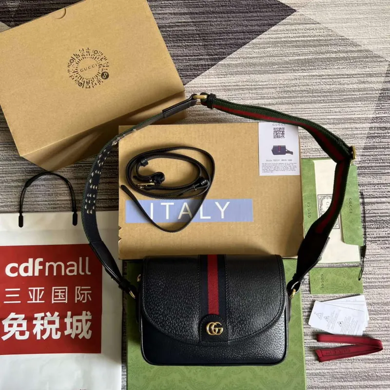 Gucci 722117 Ophidia Mini Gg Shoulder Bag Navy Blue