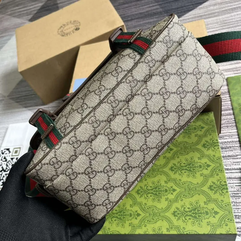 Gucci 760123 GG Messenger Bag Bronw