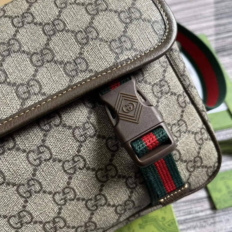 Gucci 760123 GG Messenger Bag Bronw
