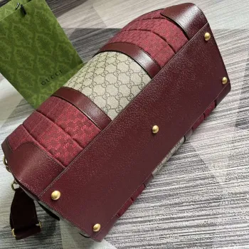 Gucci 724642 Mini GG Canvas Small Duffle Bag Red