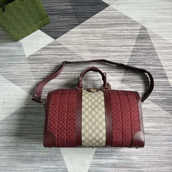 Gucci 724642 Mini GG Canvas Small Duffle Bag Red