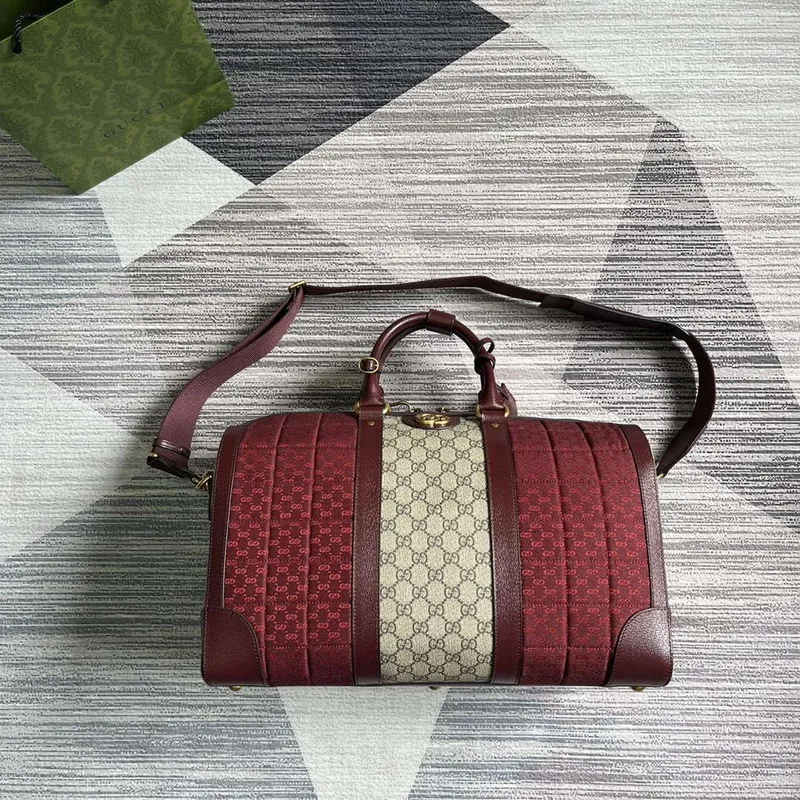 Gucci 724642 Mini GG Canvas Small Duffle Bag Red
