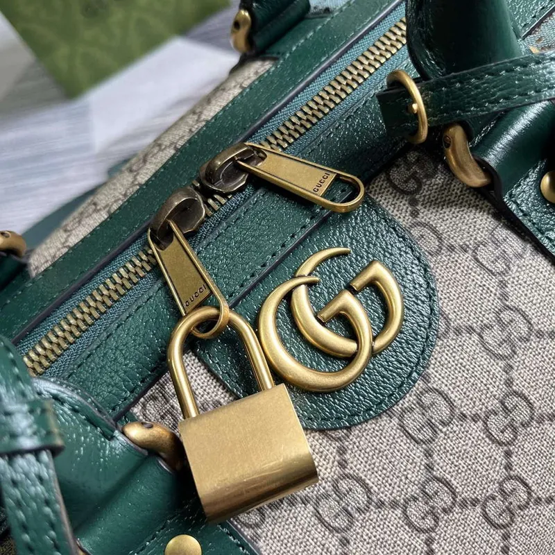Gucci 724642 Mini GG Canvas Small Duffle Bag Green