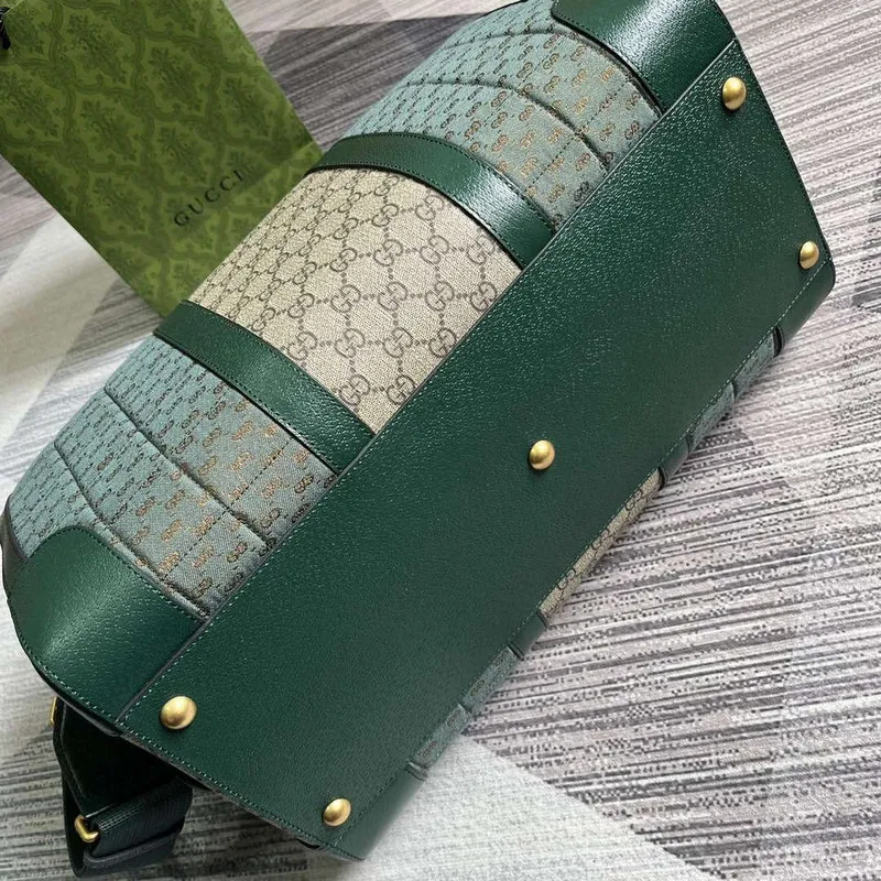Gucci 724642 Mini GG Canvas Small Duffle Bag Green