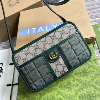 Gucci 751914 Mini GG Canvas Mini Shoulder Bag Green