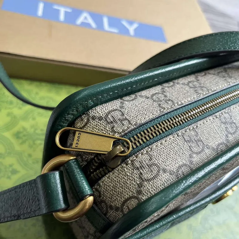 Gucci 751914 Mini GG Canvas Mini Shoulder Bag Green