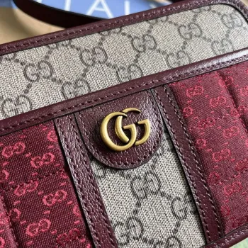 Gucci 751914 Mini GG Canvas Mini Shoulder Bag Red